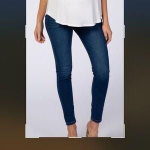 PinkBlush Dark Blue Skinny Maternity Jeans